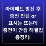 아이패드 방전 후 충전 안됨 or 표시는 뜨는데 충전이 안됨 해결법 총정리!